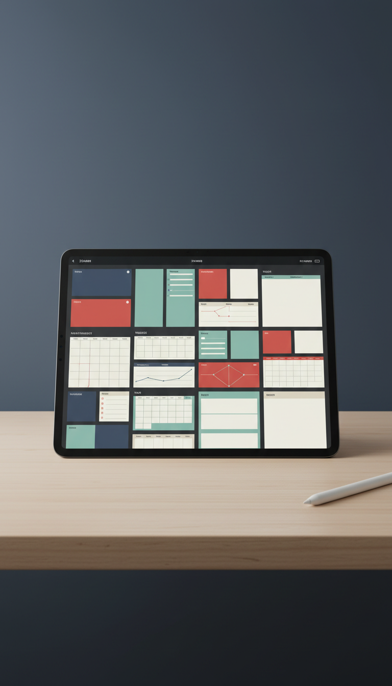 Productivity Template With Dark UI
